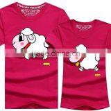 Custom Made Cheap Unique Lovely Cartoon Couple T-Shirts thumbnail-6