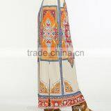 2017 OEM Photo Ladies Floral Print Long Maxi Side Slit Skirt thumbnail-3