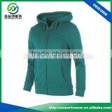 Plain Green Color Full Zipper Lady Hoody Jacket With Custom Design and Logo thumbnail-2