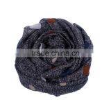 Voile Scarves & Wraps Rectangle Black Light Brown Dot Wholesale Scarves thumbnail-3