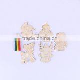 Christmas Kids Graffiti Drawing Board Unfinished Wood Educational Toys thumbnail-1