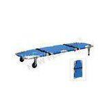 Blue Aluminum Alloy Wheeled Emergency Folding Stretcher ISO9001 / 13485