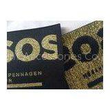 Metal Yarn Gold / Silver Woven Damask Labels , Charm Woven Name Labels For Clothing thumbnail-1