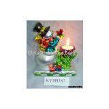 Ceramic Christmas Snowman Candle Holder thumbnail-1