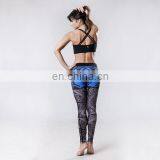 Fitness Yoga Workout Pants High Waist Yoga Pants Custom Printed Tights thumbnail-2
