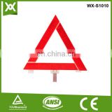 high bright red reflective triangle plate, safety equipment
