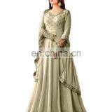 Ladies Georgette Anarkali Suit With Zari Embroidery For Party Wear 2017 thumbnail-1