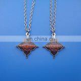 Silver Plating Flower Shape Customized Printing PANDEMONIUM Logo Metal Necklace thumbnail-3