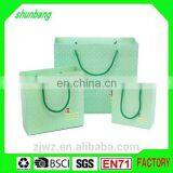 2015 Fancy Green Eco Friendly Door Gift Paper Bag Dubai
