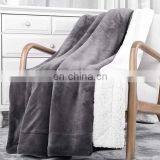 TEX-CEL Double Layers Brushed Sherpa Moving Throw Blanket With Flannel and Cozy Fleece Fabric thumbnail-3