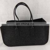 China Factory Durable Felt Firewood Basket Packing Bag for Firewood Carrier Tote Bag thumbnail-1