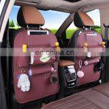 Hot selling hanging pu leather car back seat organizer