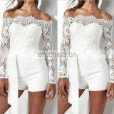 2020 Summer Sexy White Lace Sexy Backless Jumpsuit for Ladies thumbnail-1