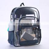 Multi-Pockets Heavy Duty Clear Backpack Transparent Daypack Durable PVC Bag For Security thumbnail-3