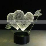3D Night Light Lamp LOVE Heart Christmas Valentine's Day Gift for Lover thumbnail-4