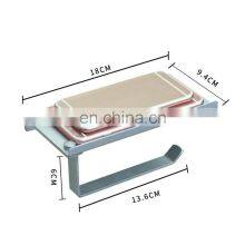 Wall Mounted Toilet Roll Tissue Holder Stand Paper With Phone Storage Dispensers Wall Mounted For Kitchen Bathroom Accessories thumbnail-1