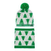2Pcs/SET Christmas Deer Knitted Baby Hat Circle Scarf Set Winter Warm Beanie Caps Pom Pom Infant Bonnet Cap for Girl Boy 0-3Y thumbnail-5