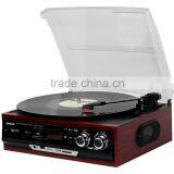 3 Speed Stereo Turntable With Built in Speakers and Belt Driven Motor System thumbnail-2