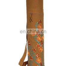 Hand Made Custom Logo Organic Certified 100% Cotton Canvas Yoga Mat Tote Bag thumbnail-5