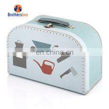 handy storage box side stitching decorative paper cardboard suitcase