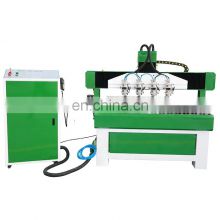 EASY to operate multi heads rotary 4 axis cnc wood  router 1212 woodworking machinery