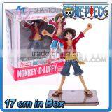MINI QUTE 17 cm Pirate Japanese Anime One Piece Action Figure Strawhat Monkey D Luffy Brinquedos Boys in Box NO.MQ 068