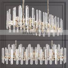 Custom Bonnington Luxury Indoor Linear Industrial Metal Crystal Chandelier Living Room Hotel Ceiling Home Hang Lighting thumbnail-1