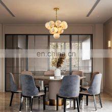 Restaurant Light Luxury Alabaster Ball Modern Led Chandelier for Home thumbnail-5