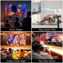 WOWOTO Portable 3D 4K Android Video Projector 2000 Lumen WIFI BT Led DLP Home Theater Screenless Mini Smartphone Projector thumbnail-4