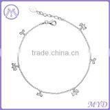 Fashion Jewelry Gold Plated Color Enamel Cherry Banana Fruit Charms Chain Girls Anklet thumbnail-4