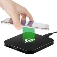 Factory Wholesale Universal Wireless Charger for Cellphone Fast Charging Pad With Dual Usb Charger Desk Wireless Chargers 15W thumbnail-2