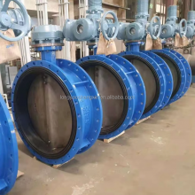 DN800 Pn16 Worm Gear/Electric Actuator Ductile Iron EPDM NBR Seat Flange Type Butterfly Valve thumbnail-6