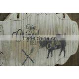 Wood Kitchen White Cambered Restaurant Decorative Border Pig Wood Wall Plaque With Sayings thumbnail-4