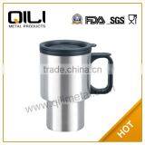 450ml Double Wall Stainless Steel & Plastic Travel Car Mug