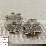 Wholesale Diy Zinc Alloy Jewelry Ancient Bronze Large Owl Pendant thumbnail-2