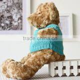 Wholesale Sitting High 27cm Teddy Bear/Plush Brown Teddy Bear Wearing Blue Sweater /Stuffed Toy Teddy Bear thumbnail-2