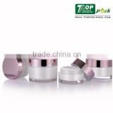 Chinese OEM Manufacturer Red Round Acrylic Jar for Cosmetic Packaging Containers