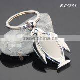 Promotional High Quality Zinc Alloy Custom Or Wholesale Blank Silver Metal Penguin Keychain thumbnail-3