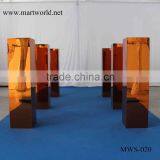 1m Tall Gold Mirror Surface Flower Stand Pillar Column for Wedding Decorating Party and Weddings Decoration(MWS-020) Quality Choice thumbnail-1