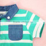 Trendy Baby Kids Wear Stripe Shirts Child Short Sleeve Polo Neck T Shirt thumbnail-3