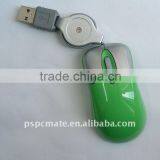 Mini Retractable USB Optical Scroll Wheel Mouse for PC