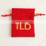 Custom Microfiber Fabric Drawstring Bag Pressed With Gold Logo thumbnail-6