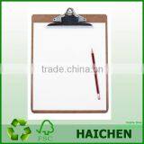 A4 One Side MDF Clipboard With Metal Butterfly Clip