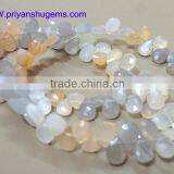 Multi Moon Stone Faceted Pear