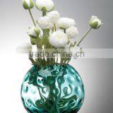 Home Decoration Clear Unique Art Flower Colored Glass Vase thumbnail-3