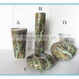 Mosaic Tall Cylinder Flower Glass Vase