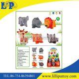 Lovely 6pcs Soft Cartoon Wild Animal Toy