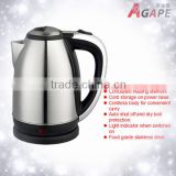 1500W 1.8L Electric Stainless Steel Water Kettle Promotional Stylish Food Grade Rapid Heating Kettle AEK-303