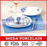 DINNER PLATES 20PCS SQUARE SHAPE PORCELAIN DINNERWARE SET WESTERN STYLE CUT DESIGN DINNERWARE SET SDS315