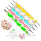 5Pcs/Set High Quality Two-Way Dotting Pen Marbleizing Painting Tool Nail Art Dot Set thumbnail-3